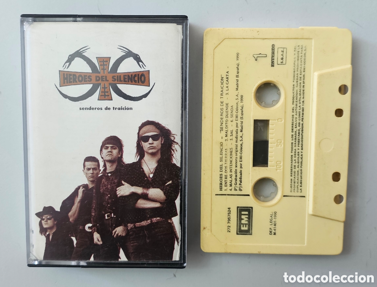Old Cassettes: CASSETTE HEROES DEL SILENCIO - Senderos de traici&oacute;n (Espa&ntilde;a - EMI - 1990) 1&deg; EDICION