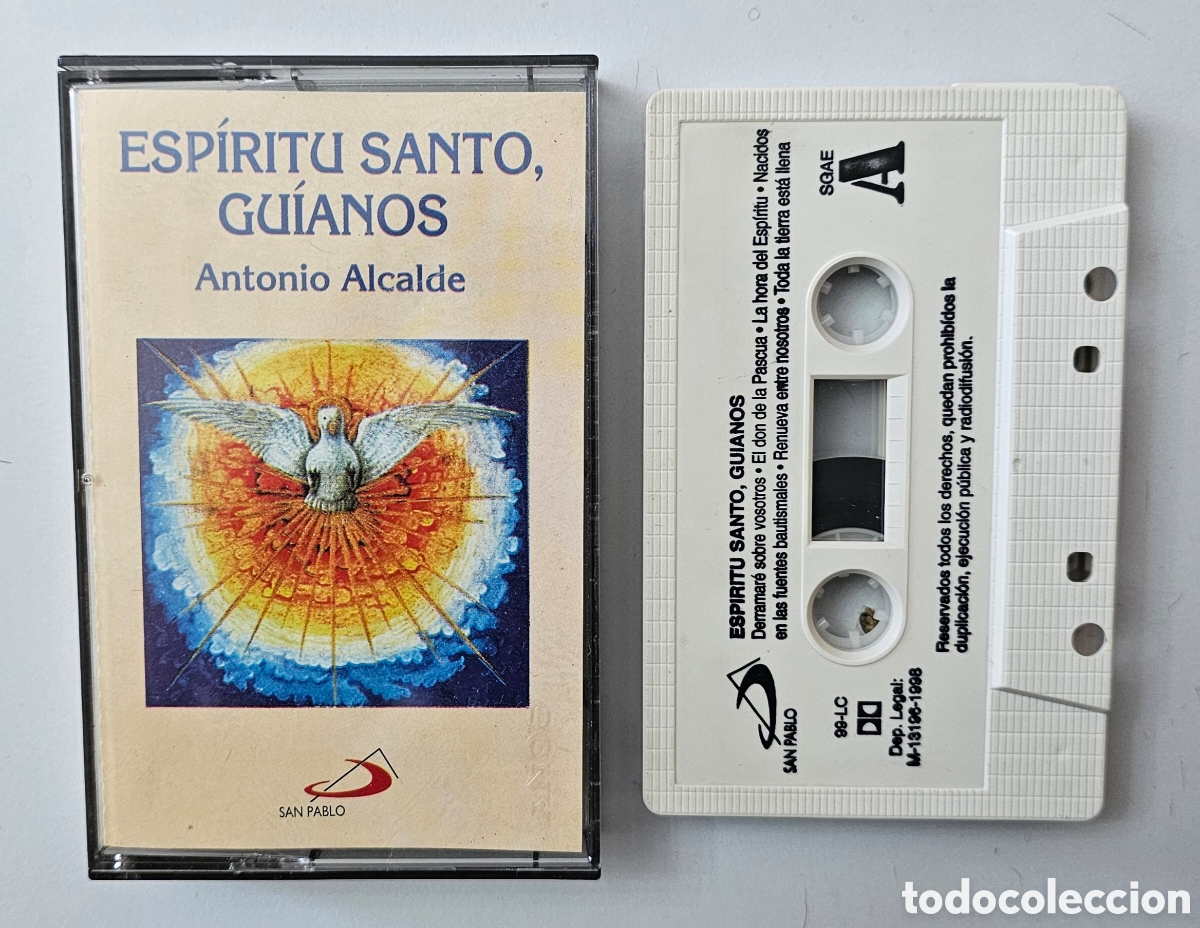 Casetes antiguos: CASSETTE ANTONIO ALCALDE - Esp&iacute;ritu Santo, guianos (Espa&ntilde;a - San Pablo - 1998) XIAN CRISTIANA RAREZA