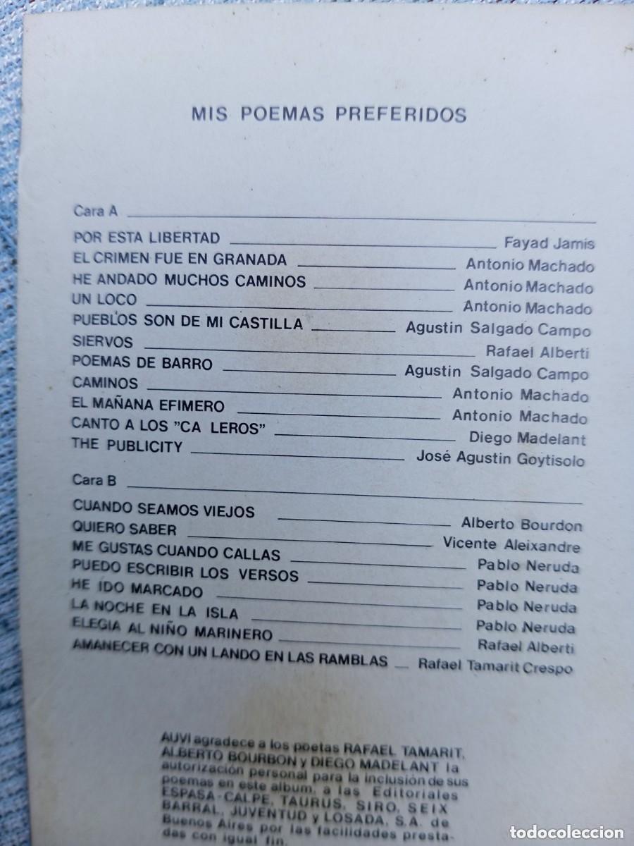 Casetes antiguos: CASETE - LUIS DEL OLMO - MIS POEMA PREFERIDOS - VERSION ORIGINAL - Foto 2