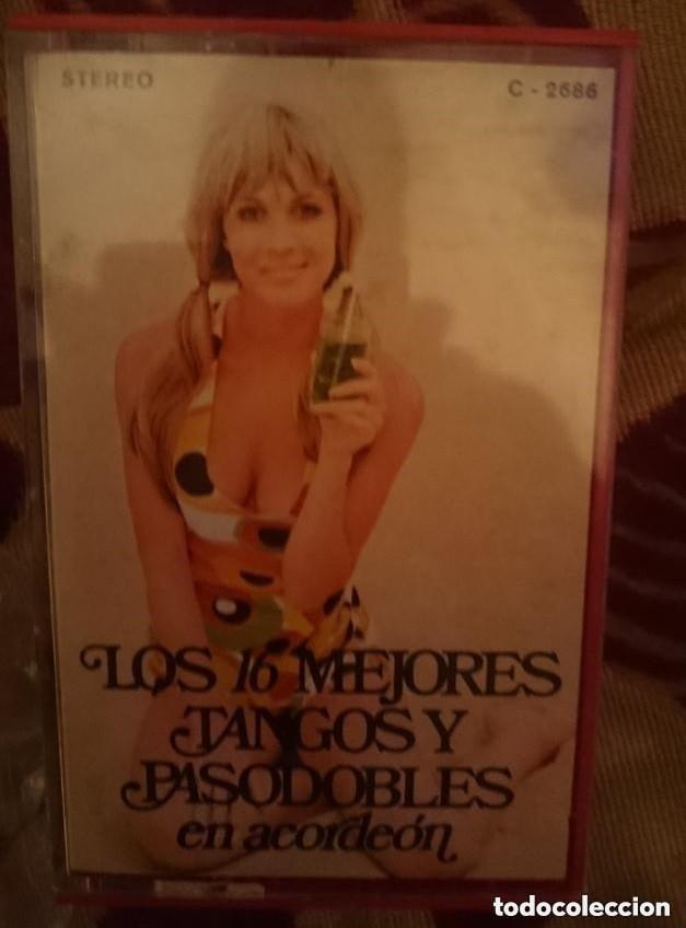 Casetes antiguos: CASETE - LOS 16 MEJORES TANGOS Y PASODOBLES EN ACORDEON