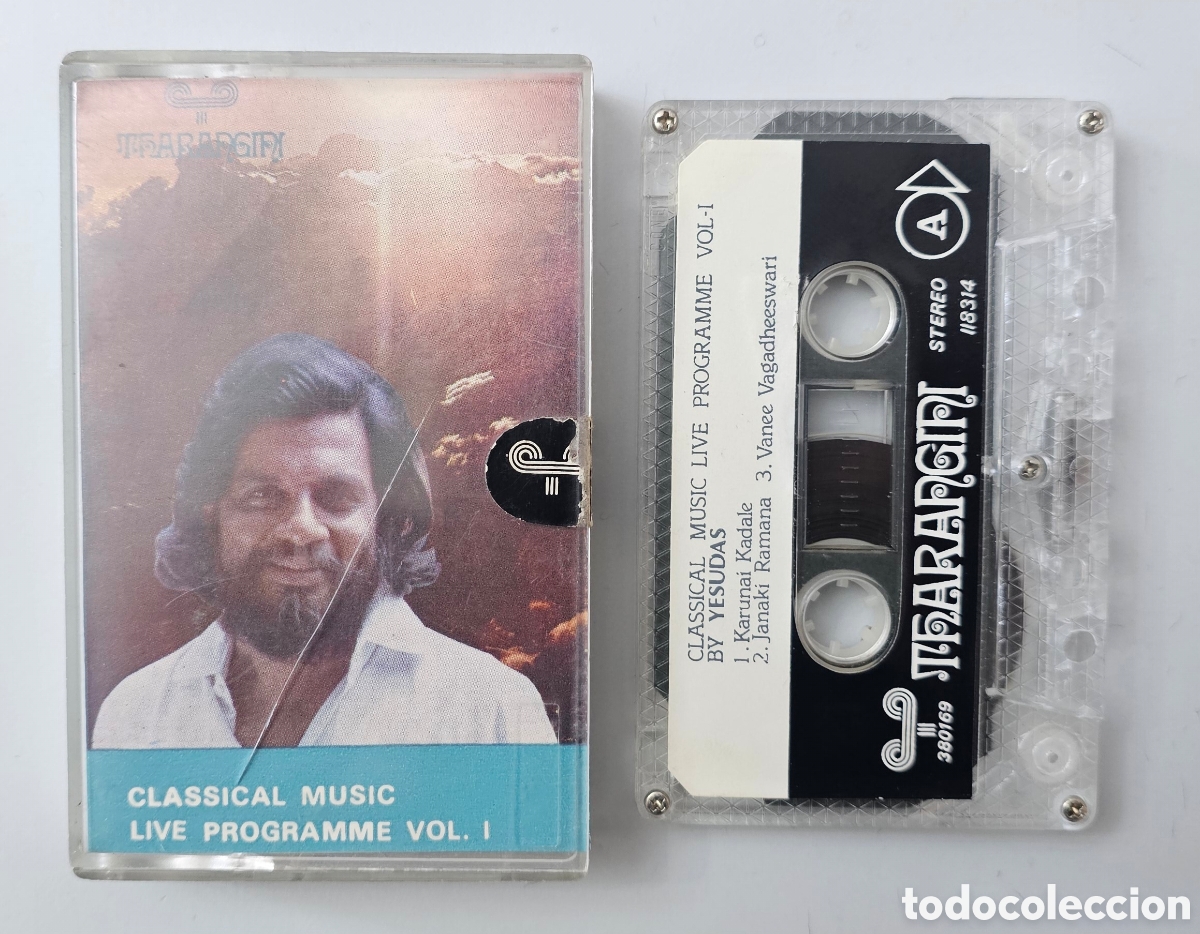 Casetes antiguos: CASSETTE YESUDAS - Classical Music Live Programme Vol.1 (India - Tharangini - 1994) RAREZA HINDU