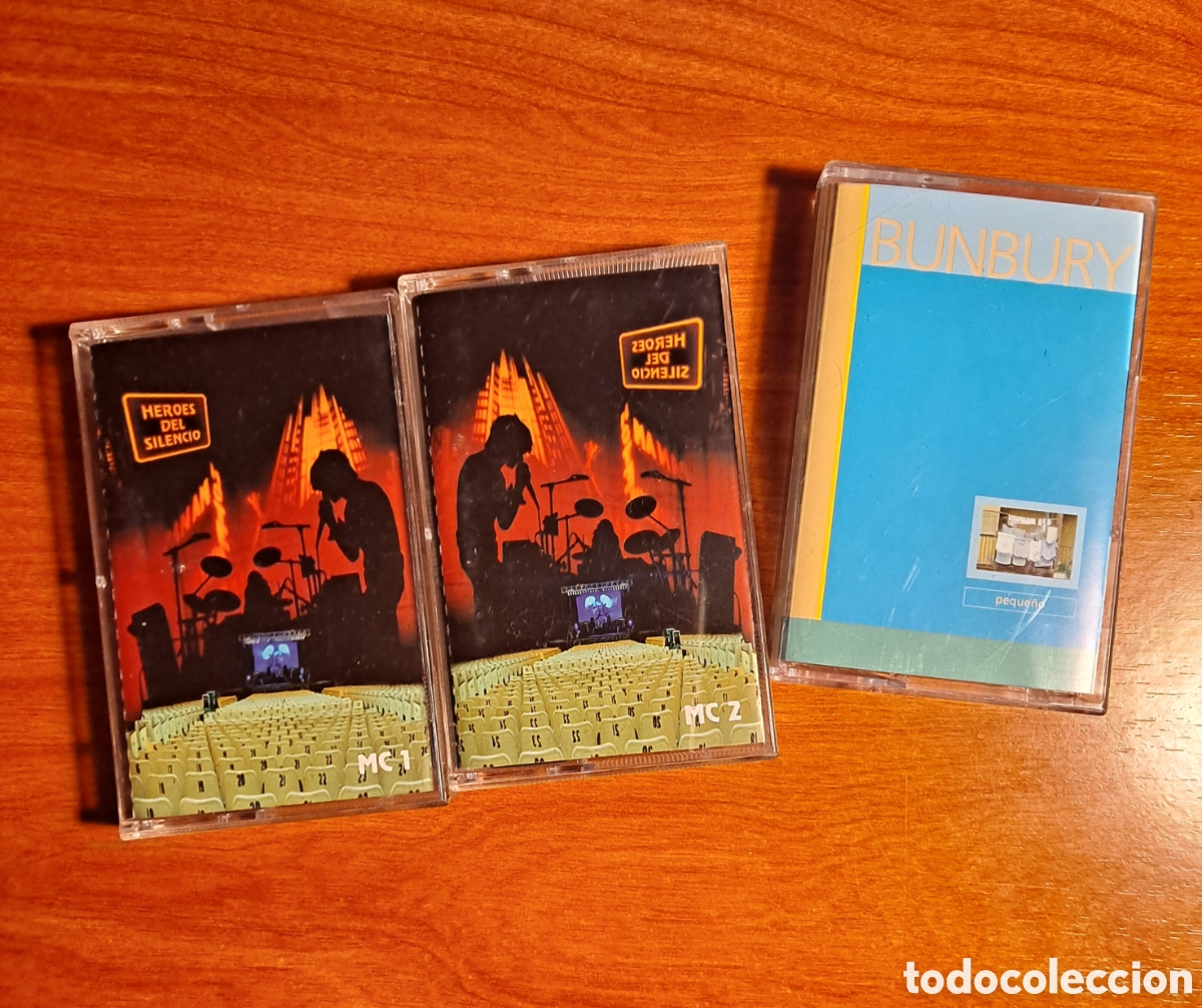 Casetes antiguos: Lote 3 Cassettes H&eacute;roes del Silencio + Bunbury