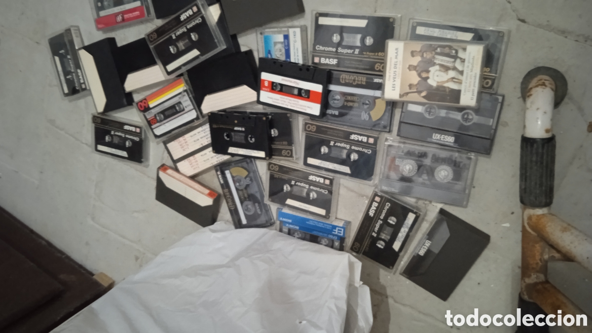 Casetes antiguos: Lote de cintas de cassette vintage BASF, Sony, Sanyo y otras marcas &ndash; Grabaci&oacute;n y colecci&oacute;n retro