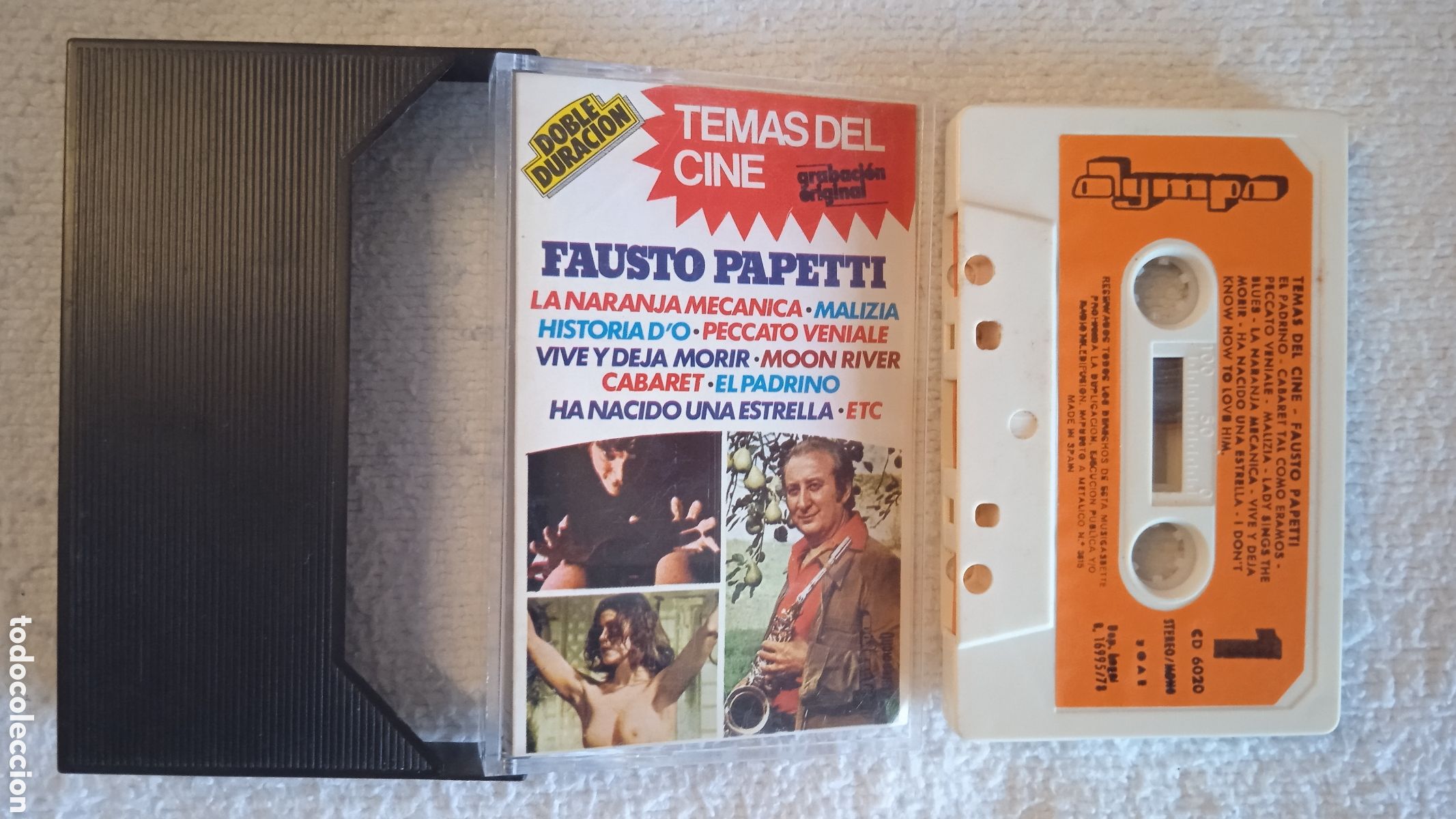 Casetes antiguos: Cassette Fausto Papetti &ndash; Temas del Cine (Doble Duraci&oacute;n) | M&uacute;sica Instrumental | Vintage