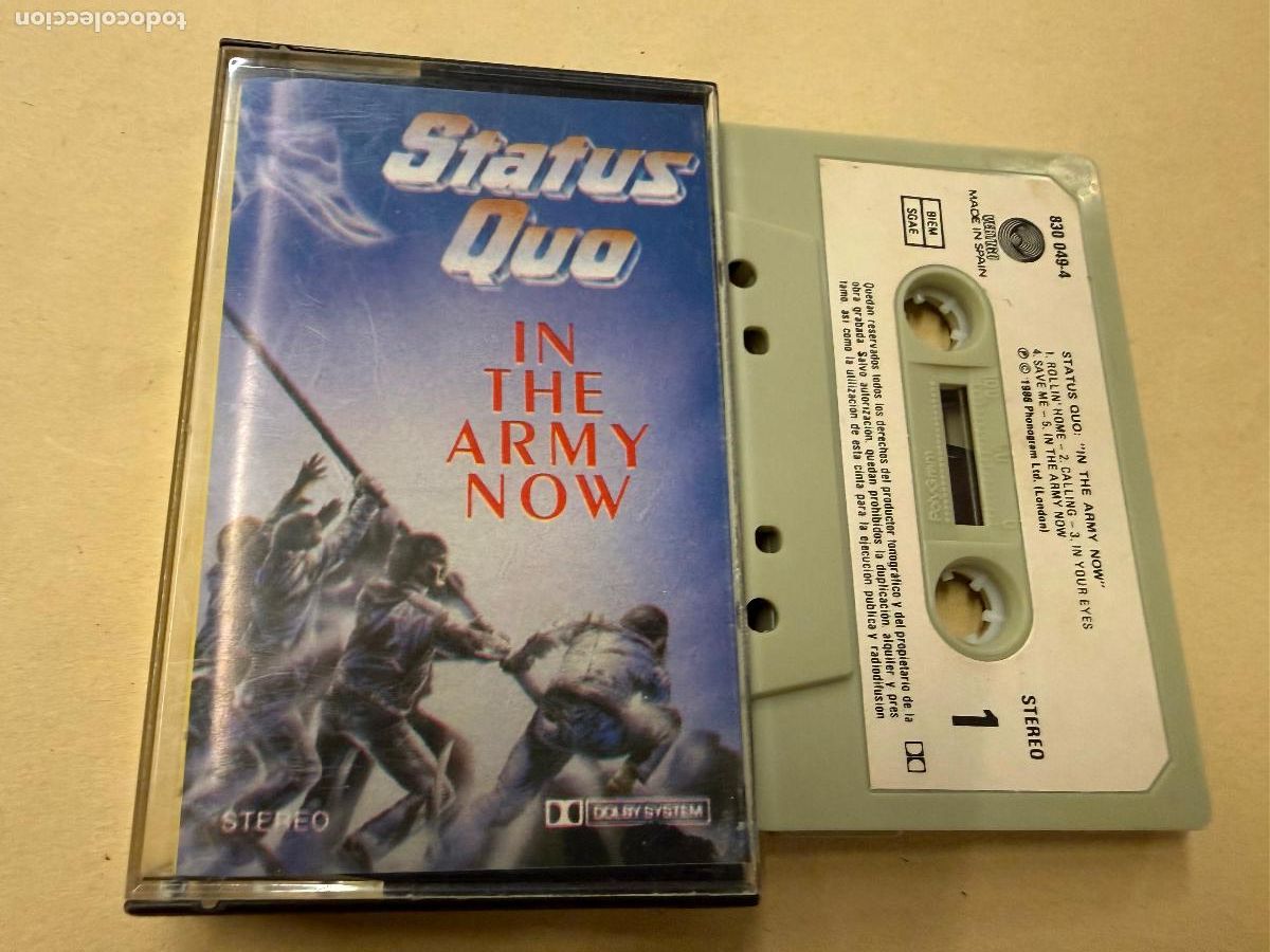 Cassette antiche: STATUS QUO. IN THE ARMY NOW. Antiguo casette. Casete. Juegos