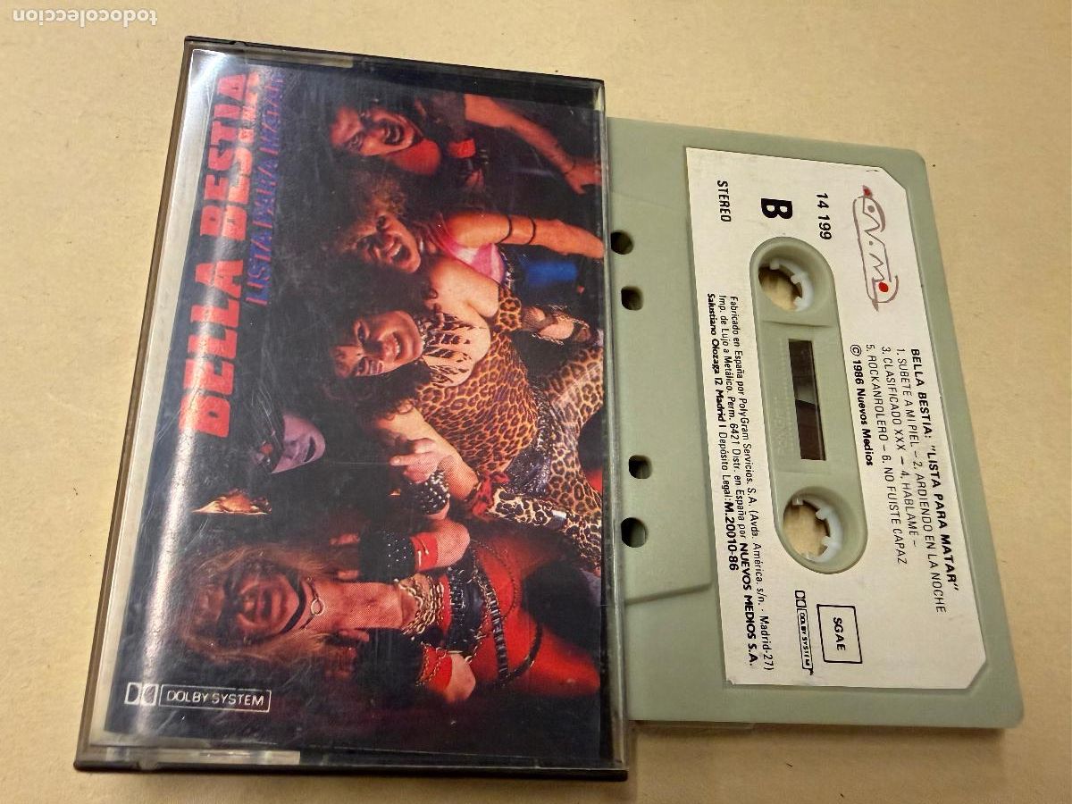 Old Cassettes: BELLA BESTIA. LISTA PARA MATAR. Antiguo casette. Casete. Juegos