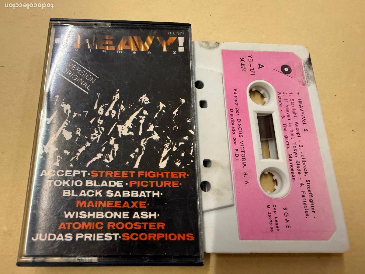 Old Cassettes: + HEAVY. VOL. 2. Version original. Antiguo casette. Casete. Juegos
