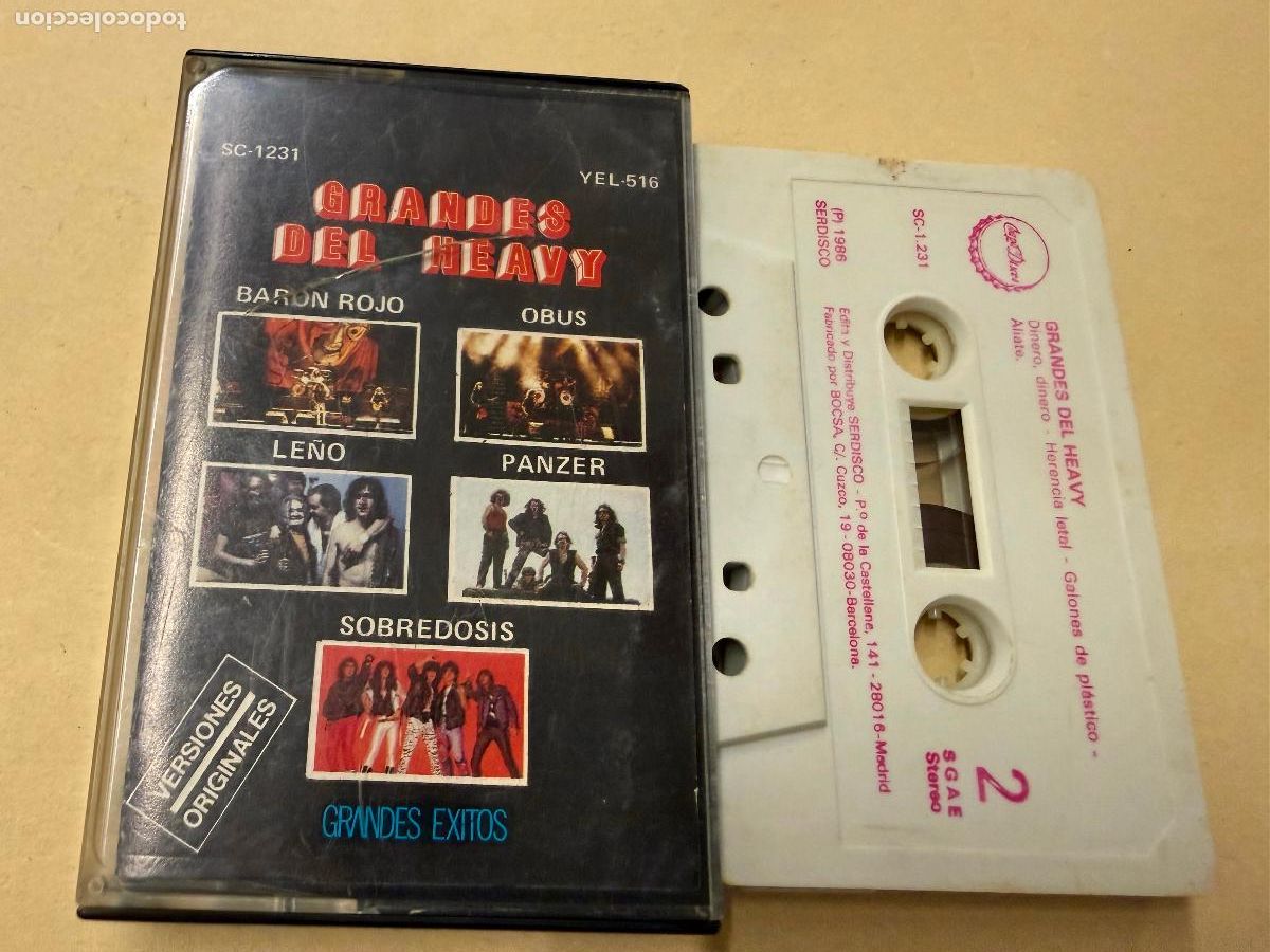 Old Cassettes: GRANDES DEL HEAVY. Antiguo casette. Casete. Juegos