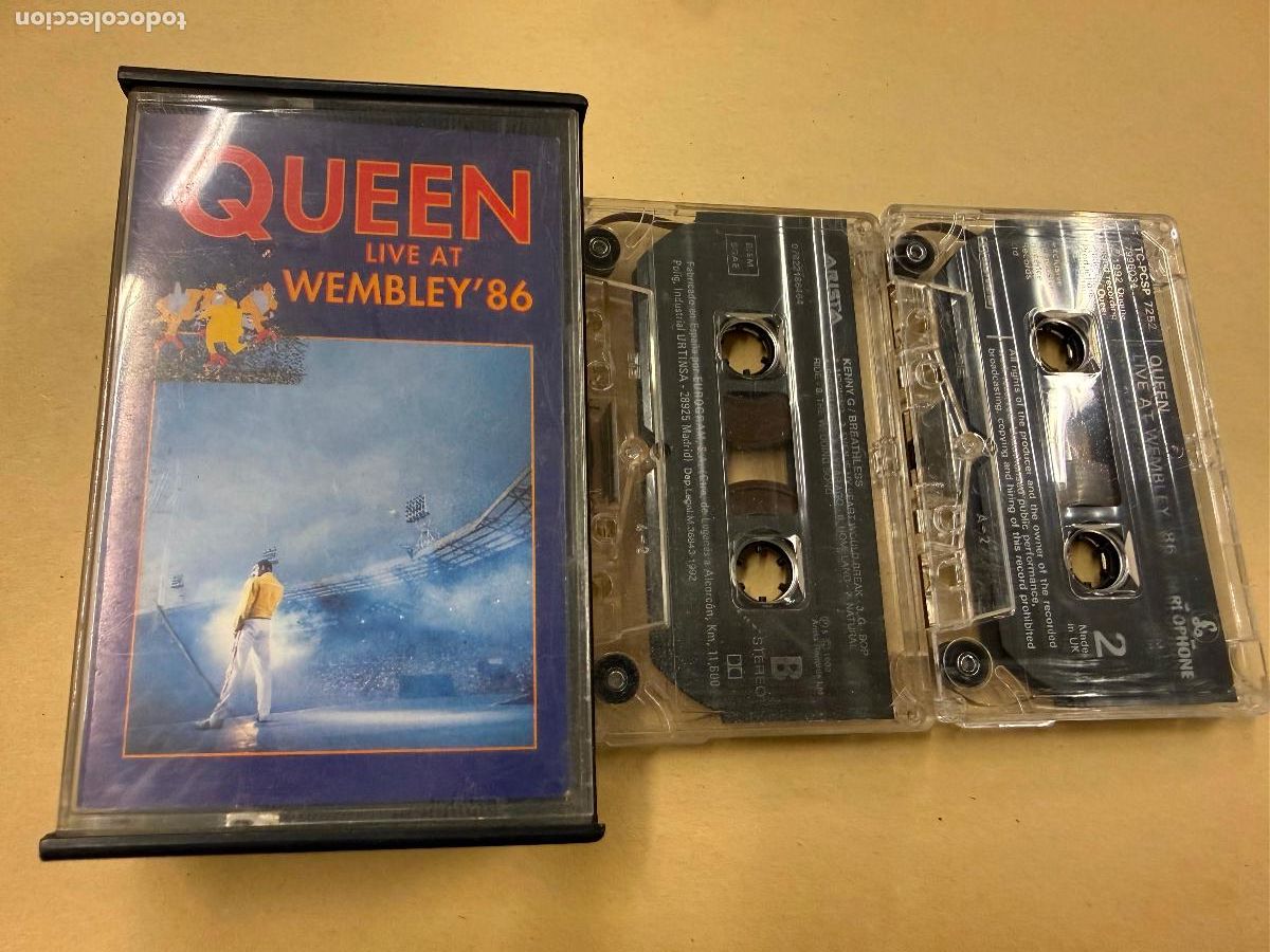 Casetes antiguos: QUEEN. LIVE AT WEMBLEY 86. . Antiguo casette. Casete. Juegos