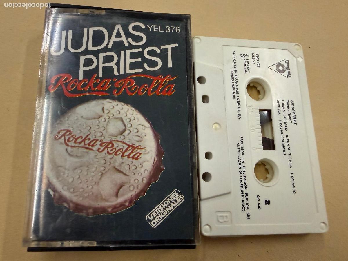 Casetes antiguos: JUDAS PRIEST. ROCKA-ROLLA. Antiguo casette. Casete. Juegos