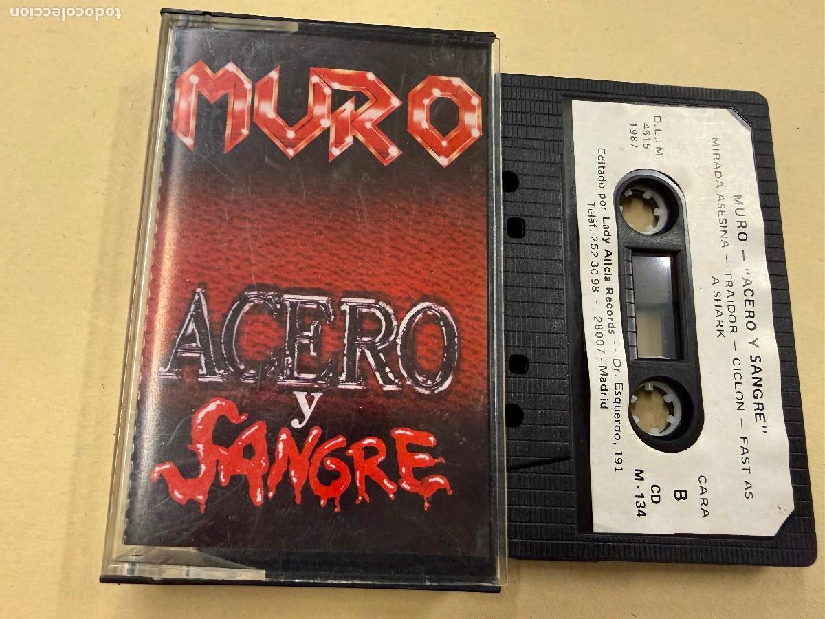 Casetes antiguos: MURO. ACERO Y SANGRE. Antiguo casette. Casete. Juegos