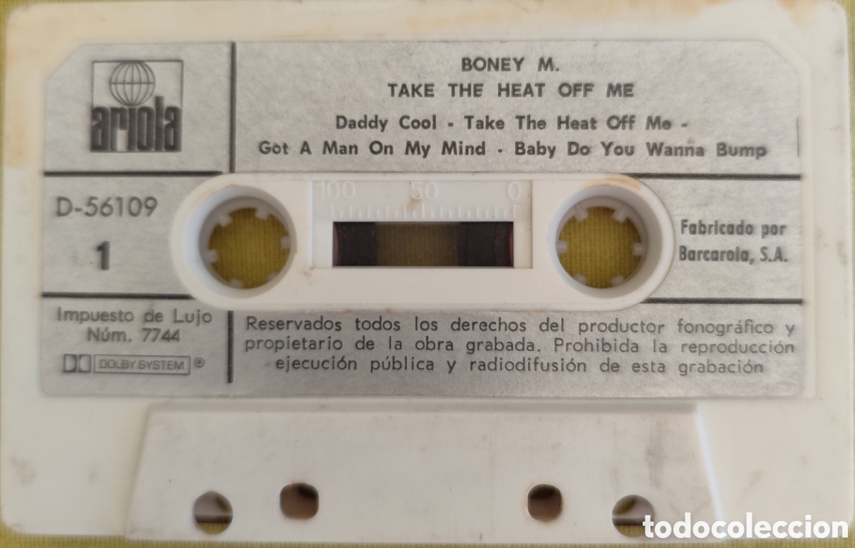 Casetes antiguos: BONEY M. CINTA DE CASSETE DE SU PRIMER DISCO - Foto 3