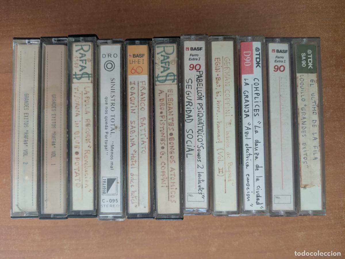 Casetes antiguos: Lote 10 cassettes grabadas. Loquillo, Complices, La Guardia, Seguridad Social, Siniestro Total, etc.