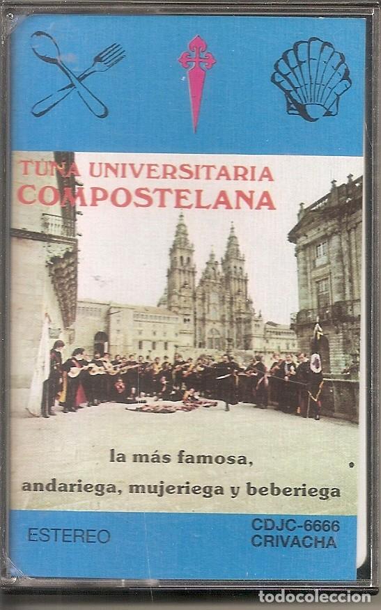 Casetes antiguos: CASETE - TUNA UNIVERSITARIA COMPOSTELANA - LA MAS FAMOSA, ANDARIEGA, MUJERIEGA Y BEBERIEGA