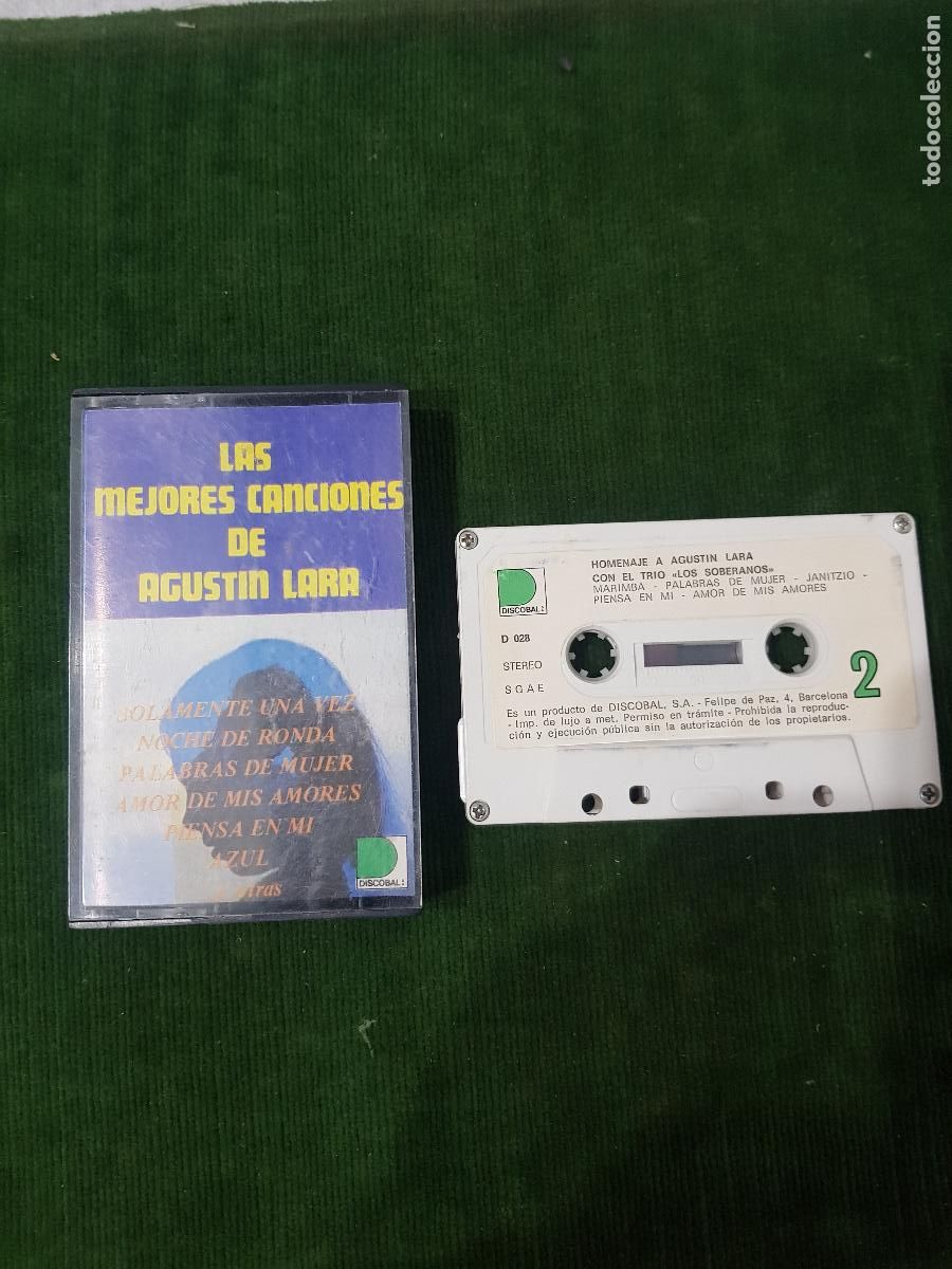 Casetes antiguos: LAS MEJORES CANCIONES DE AGUSTIN LARA