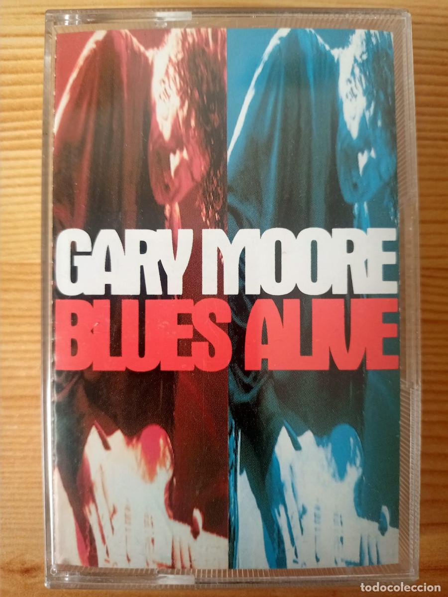 Casetes antiguos: Gary Moore &ndash; Blues Alive &ndash; Cassette original Virgin 0777 7 87798 4 1