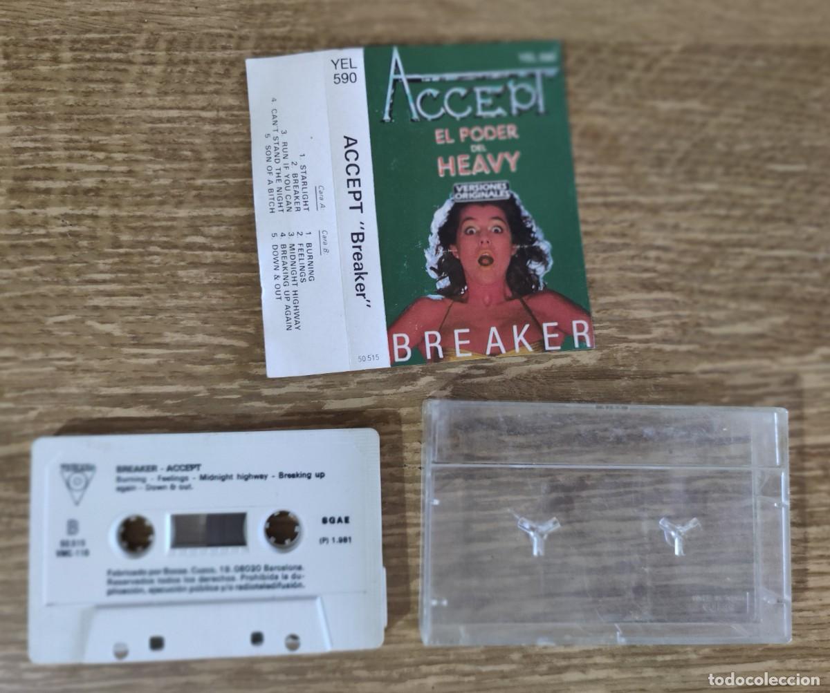 Casetes antiguos: Cassette Accept - Breaker (1981) Ed. espa&ntilde;ola - Foto 2