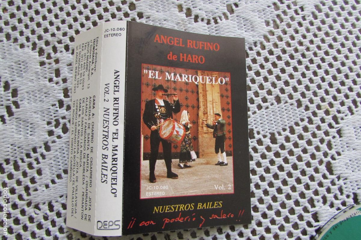 Casetes antiguos: ANGEL RUFINO DE HARO EL MARIQUELO NUESTROS BAILES SOLO CARATULA