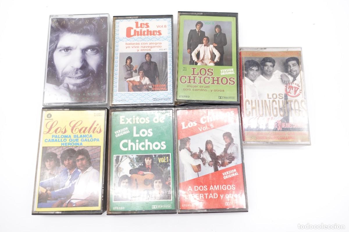 Cassettes Anciennes: LOTE 7 CASSETTES FLAMENCO RUMBA: LOS CHICHOS, CAMAR&Oacute;N, LOS CHUNGUITOS, LOS CALIS