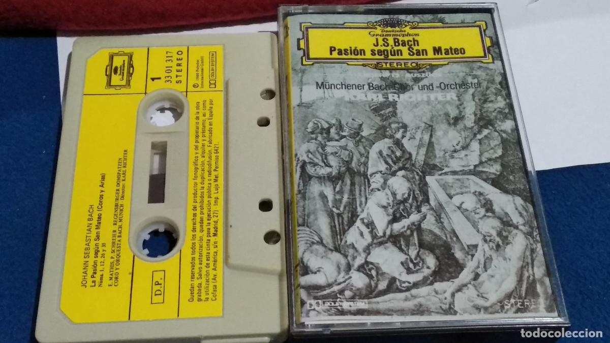 Casetes antiguos: Karl Richter - J.S.Bach Pasi&oacute;n seg&uacute;n San Mateo - 1982 CASETE Deutsche Grammophon