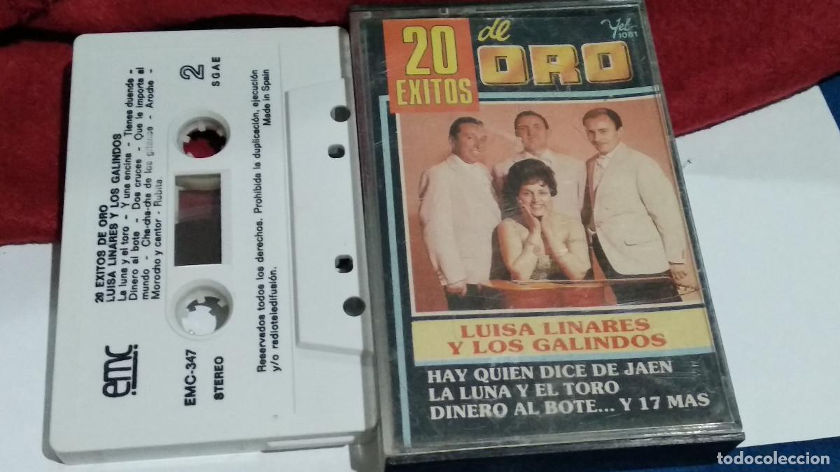 Casetes antiguos: LUISA LINARES Y LOS GALINDOS.20 EXITOS DE ORO - CASETE CINTA CASSETTE 1990 EMC YEL