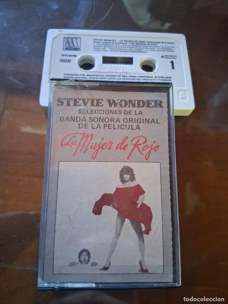 Casetes antiguos: Cinta LA MUJER DE ROJO STEVIE WONDER CASETE SELECCIONES DE LA BSO DE LA PEL&Iacute;CULA M&Uacute;SICA CASET