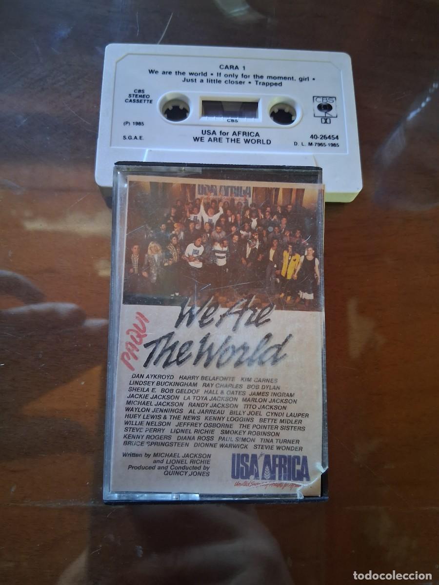 Casetes antiguos: Casete cinta de musica Usa for africa we are the world Michael Jackson Lionel Richie Quicy Jones