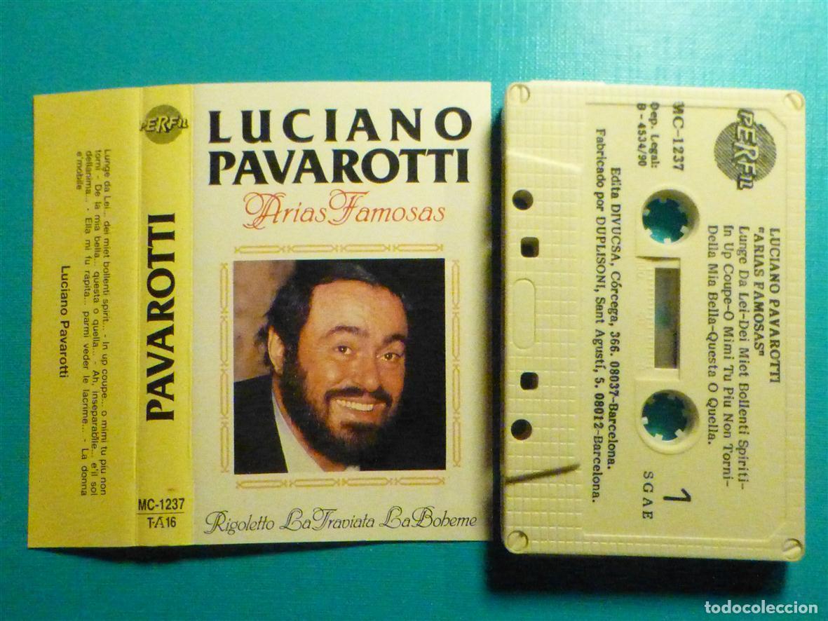 Casetes antiguos: ✔ Cinta de Cassette - Casete - Luciano Pavaroti - Arias Famosas - Perfil 1990