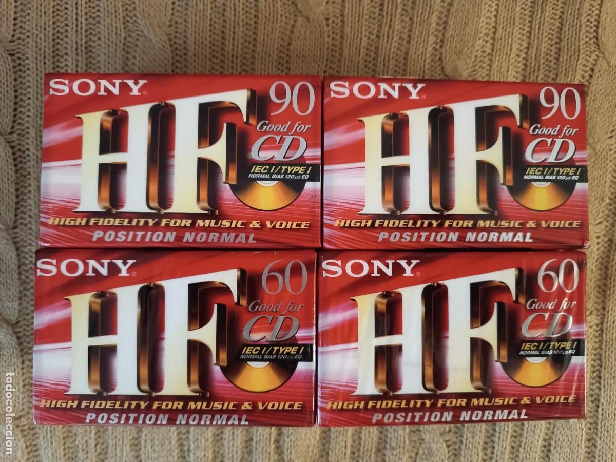 Casetes antiguos: 12 x CINTA DE CASSETTE VIRGEN SONY HF 60 Y 90 NUEVAS PRECINTADAS