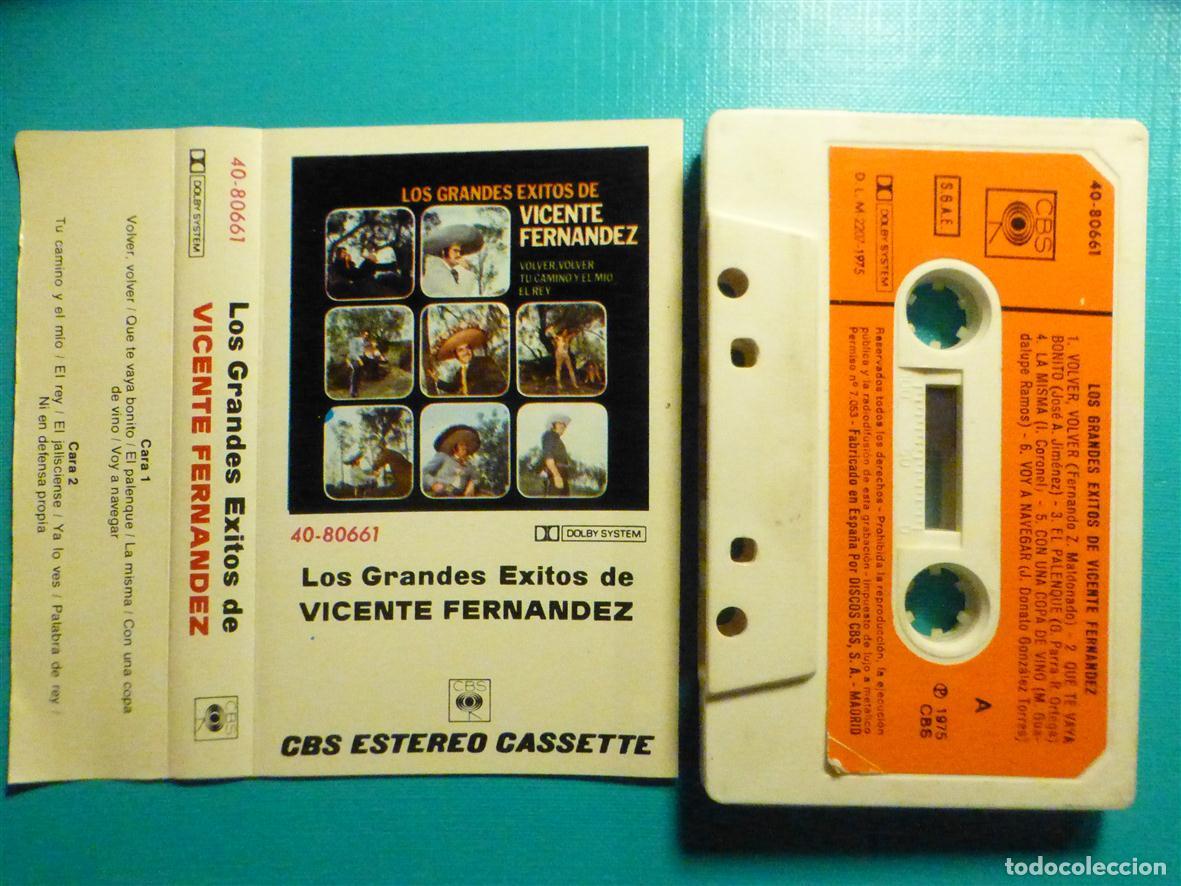 Casetes antiguos: ✔ Doble Cinta de Cassette - Casete - Vicente Fernandez, Grandes &Eacute;xitos - CBS 1975