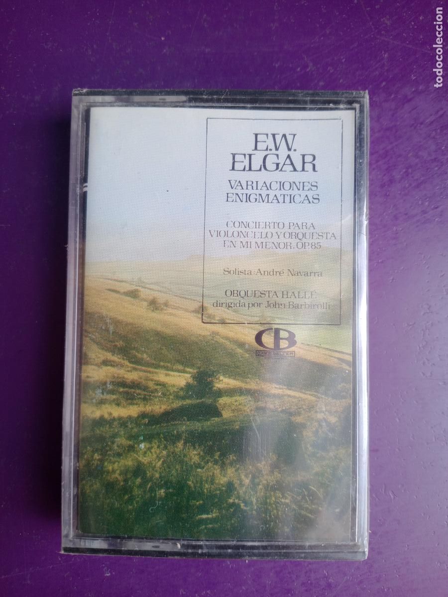 Casetes antiguos: Elgar - John Barbirolli, Andr&eacute; Navarra, Hall&eacute; Orq &ndash; Enigma Variations - CASETE BELTER 198? CLASICA