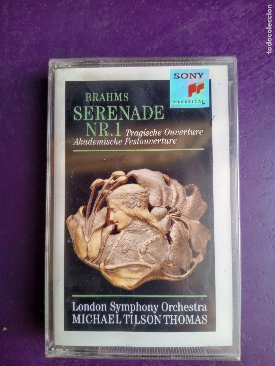 Casetes antiguos: Brahms, London Sinf Orq Michael Tilson Thomas &ndash; Serenade Nr.1 - CASETE SONY CROMO 1990 CLASICA