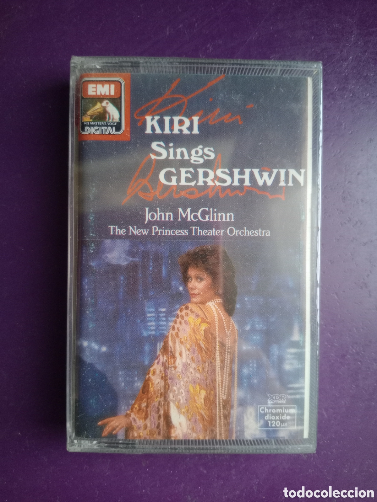 Casetes antiguos: Kiri - Kiri Sings Gershwin , John McGlinn - CASETE EMI CROMO 1987 CLASICA MUSICAL
