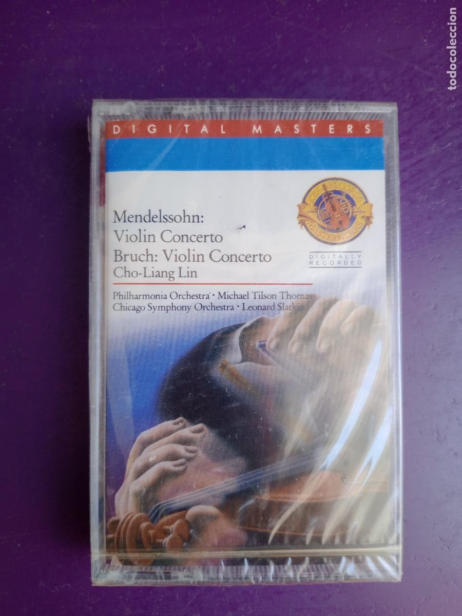 Casetes antiguos: Mendelssohn / Bruch - VIOLIN CONCERTO - Cho-Liang Lin, CASETE CBS 1989 - CROMO - CLASICA