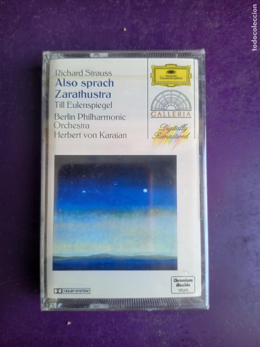 Casetes antiguos: Strauss - Schwalb&eacute;, FILARM Berlin, Karajan &ndash; ASI HABLO Zarathustra - CASETE DEUTSCHE 1986 - CLASICA