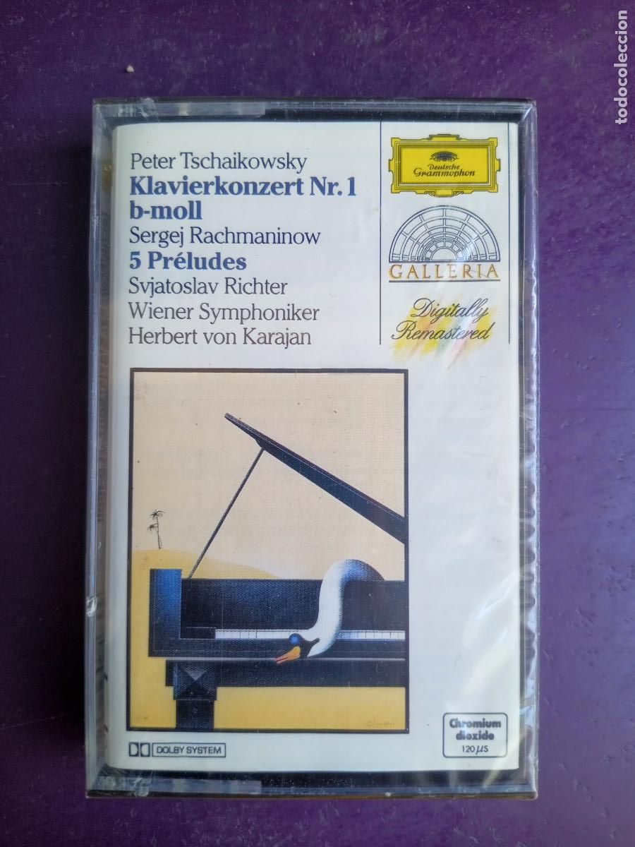 Casetes antiguos: Tchaikovsky / Rachmaninoff - S Richter - SINF VIENA - PIANO CONCIERTO 1 - CASETE DEUTSCHE 1986 CLASI