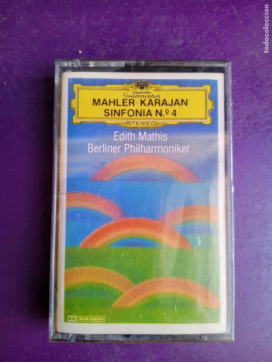 Casetes antiguos: Mahler - Karajan, Edith Mathis, FILARM Berlin &lrm;&ndash; Sinfonia N&ordm;4 .- CASETE DEUTSCHE 1984 CLASI