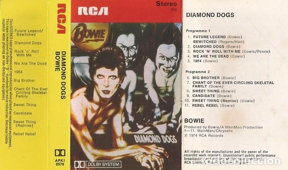 Casetes antiguos: David Bowie - Diamond Dogs (1&ordf; Edici&oacute;n) - Foto 2