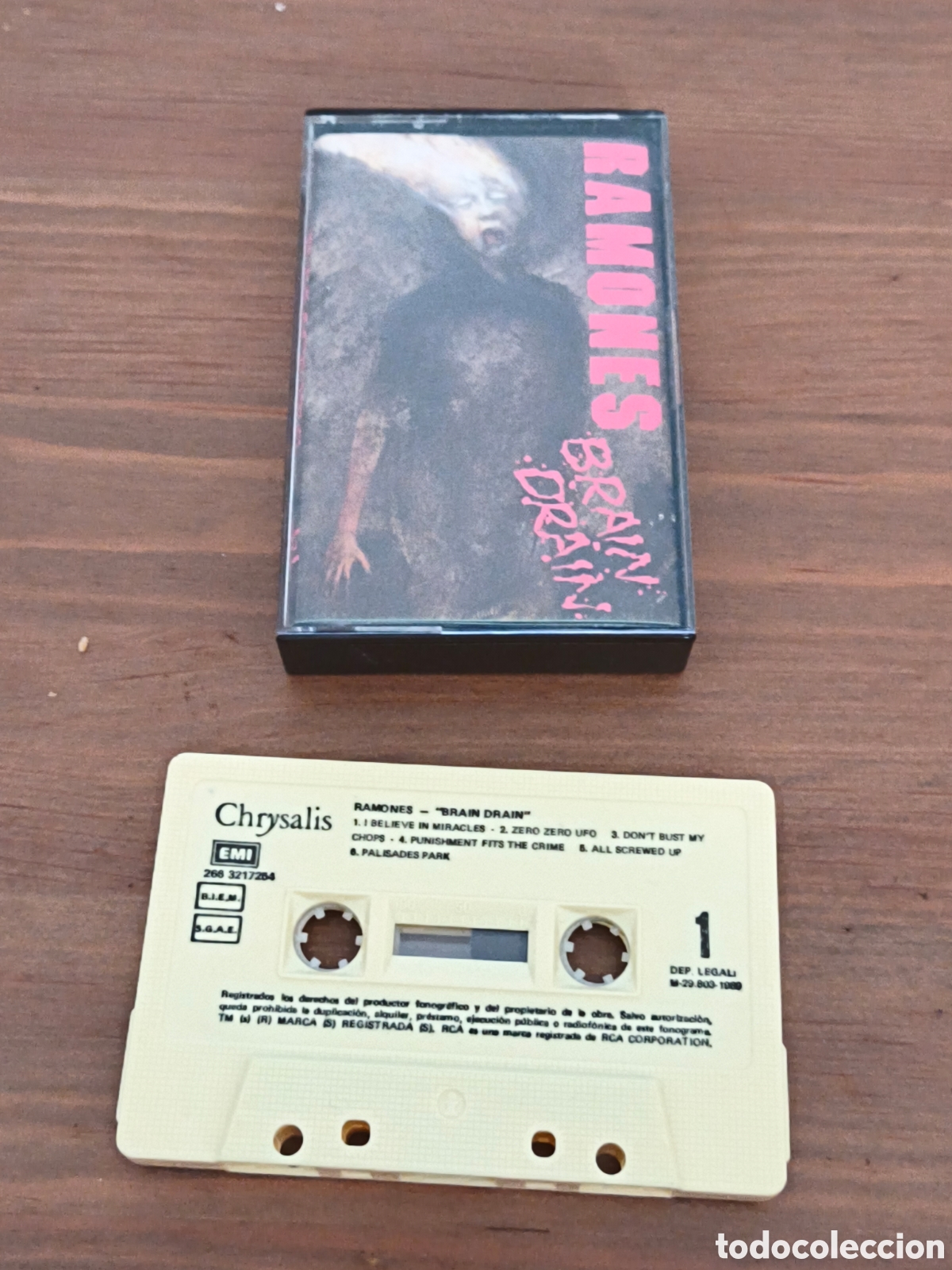 Casetes antiguos: Casete Ramones Brain Drain - Foto 1