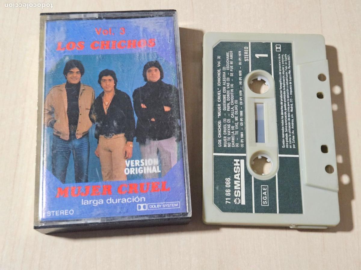 Casetes antiguos: LOS CHICHOS - CASETE - GRANDES EXITOS VOL 3 mujer cruel