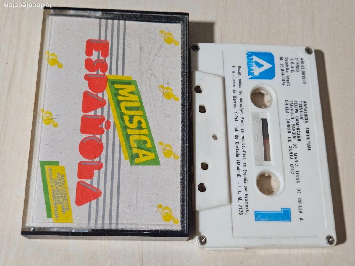Casetes antiguos: MUSICA ESPA&Ntilde;OLA - ANDALUCIA ESPIRITUAL SEVILLA - FELIPE CAMPUZANO .. CASETE