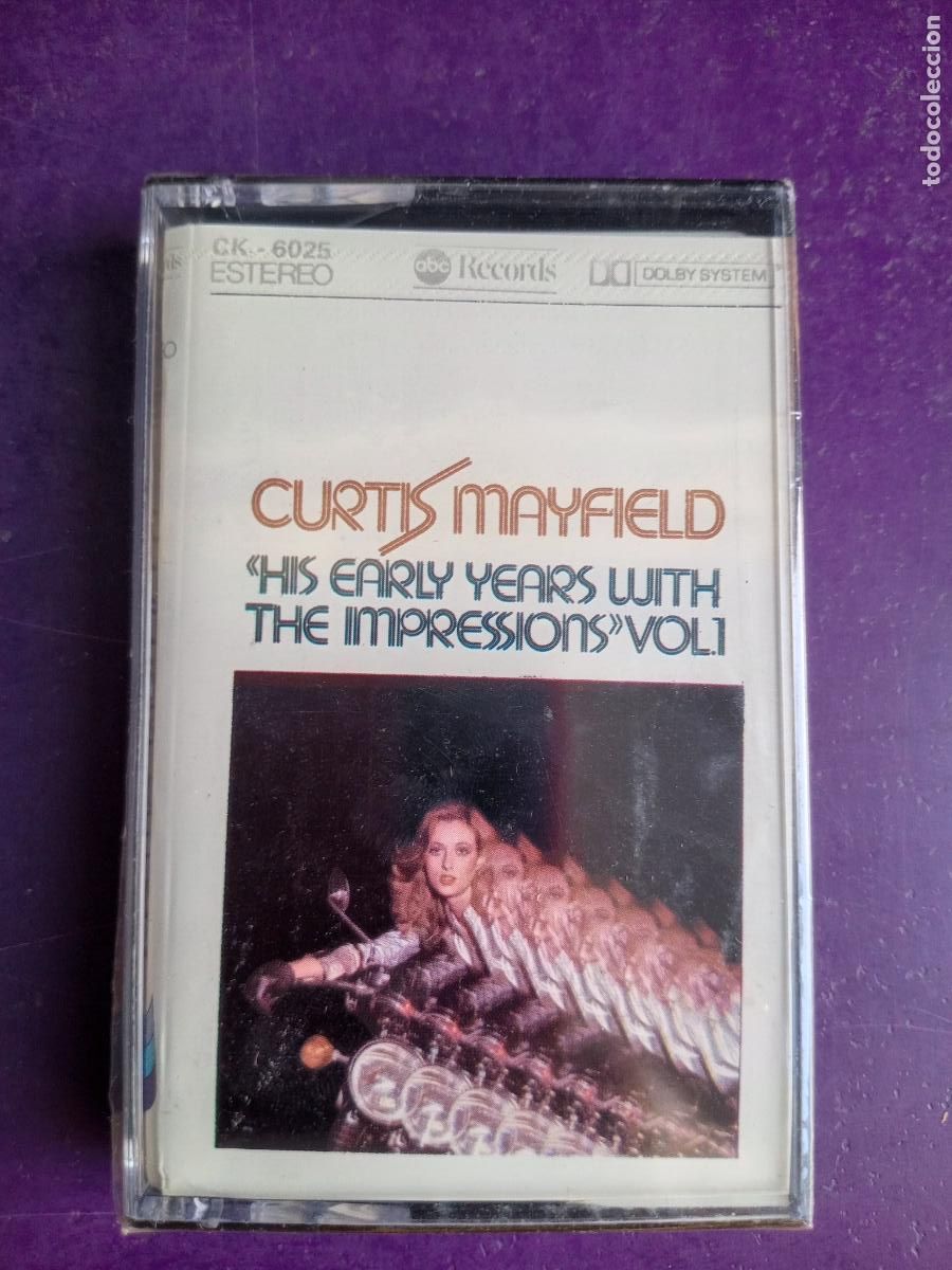 Casetes antiguos: CURTIS MAYFIELD HIS EARLY YEARS WITH THE IMPRESSIONS VOL 1 - CASETE ABC RECORDS - SOUL FUNK BLACK