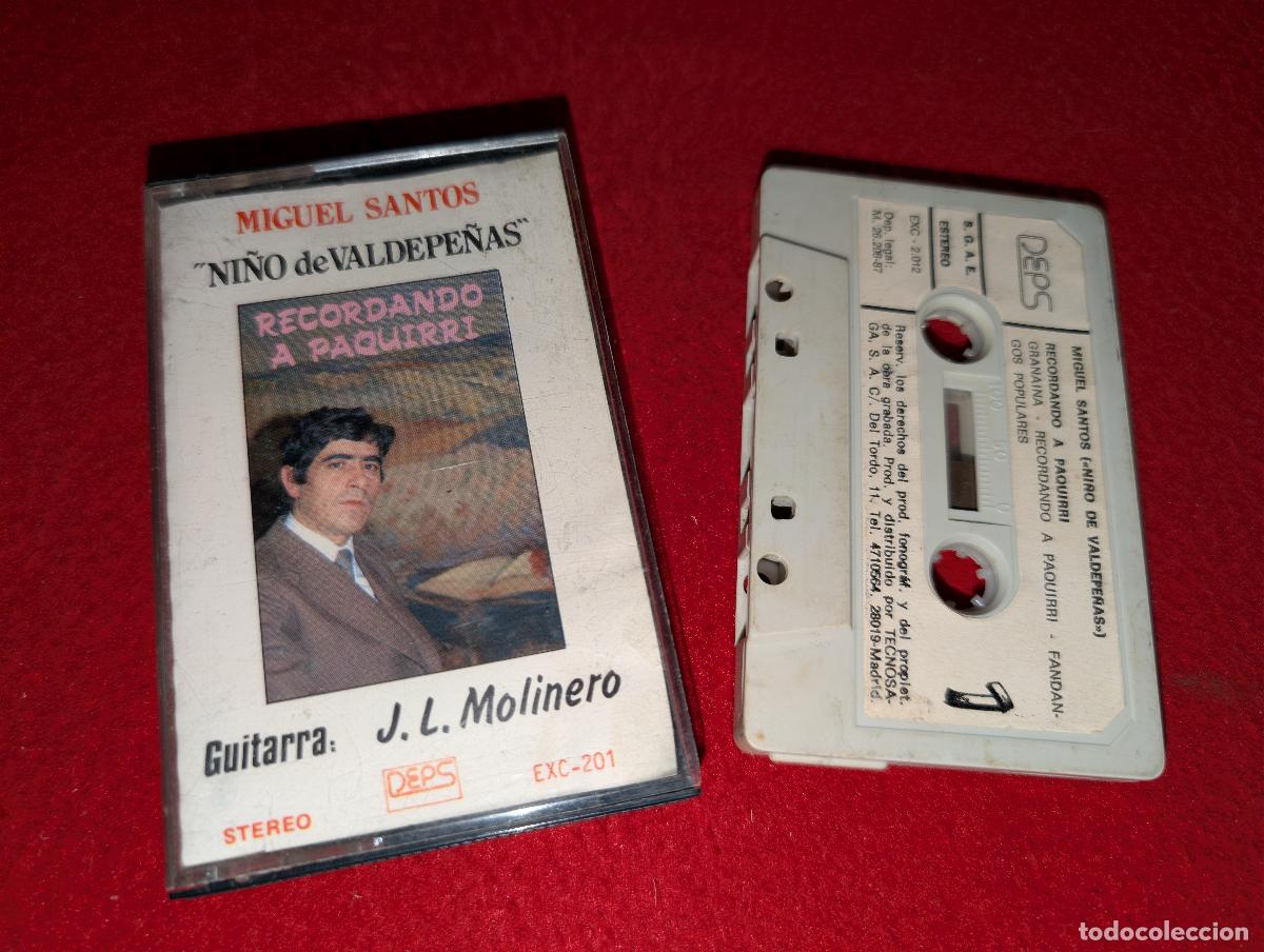 Casetes antiguos: MIGUEL SANTOS NI&Ntilde;O DE VALDEPE&Ntilde;AS Recordando a Paquirri K7 CASSETTE 1987 Deps