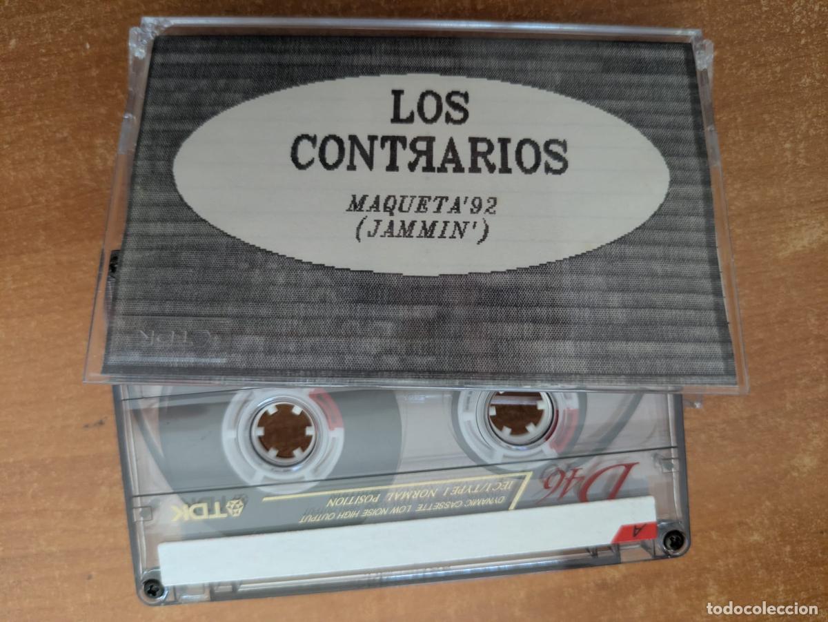 Casetes antiguos: LOS CONTRARIOS. Maqueta 92. Jammin. M&eacute;rida. Extremadura. A&ntilde;o 1992.