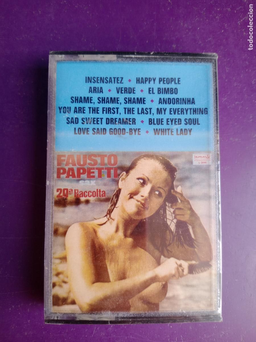 Casetes antiguos: FAUSTO PAPETTI SAX 20&ordf; RACCOLTA CASETE DURIUM PRECINTADA - EASY LISTENING 70'S SEXY COVER