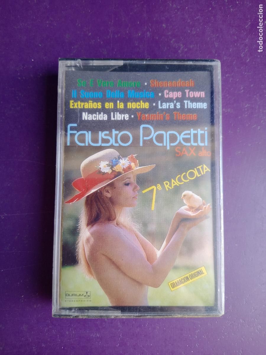 Casetes antiguos: FAUSTO PAPETTI SAX 7&ordf; RACCOLTA CASETE DURIUM PRECINTADA - EASY LISTENING 70'S SEXY COVER