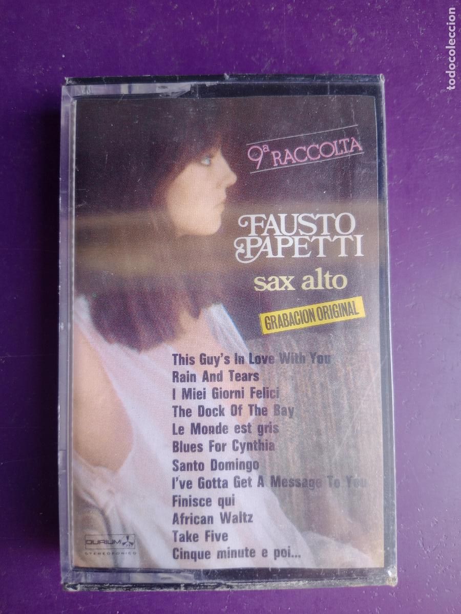 Casetes antiguos: FAUSTO PAPETTI SAX 9&ordf; RACCOLTA CASETE DURIUM PRECINTADA - EASY LISTENING 70'S SEXY COVER