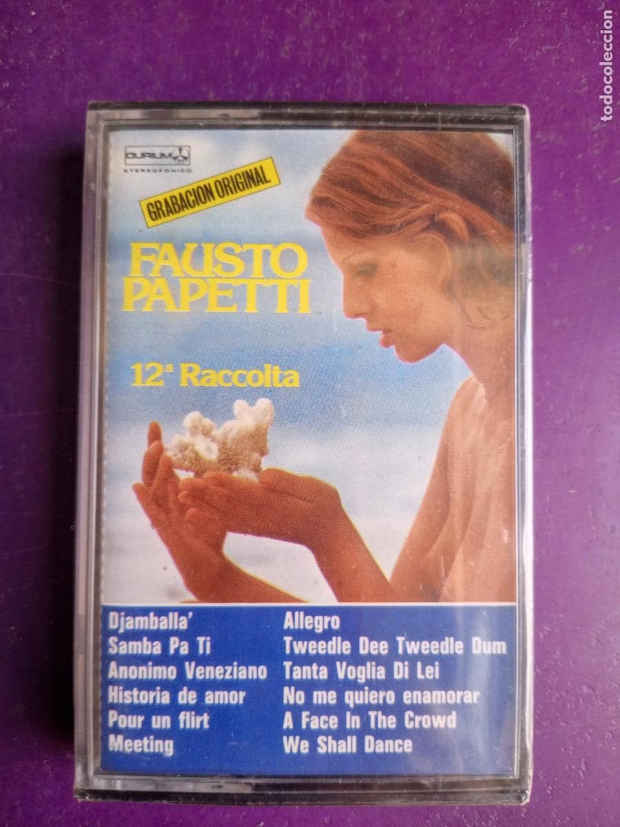 Casetes antiguos: FAUSTO PAPETTI SAX 12&ordf; RACCOLTA CASETE DURIUM PRECINTADA - EASY LISTENING 70'S SEXY COVER