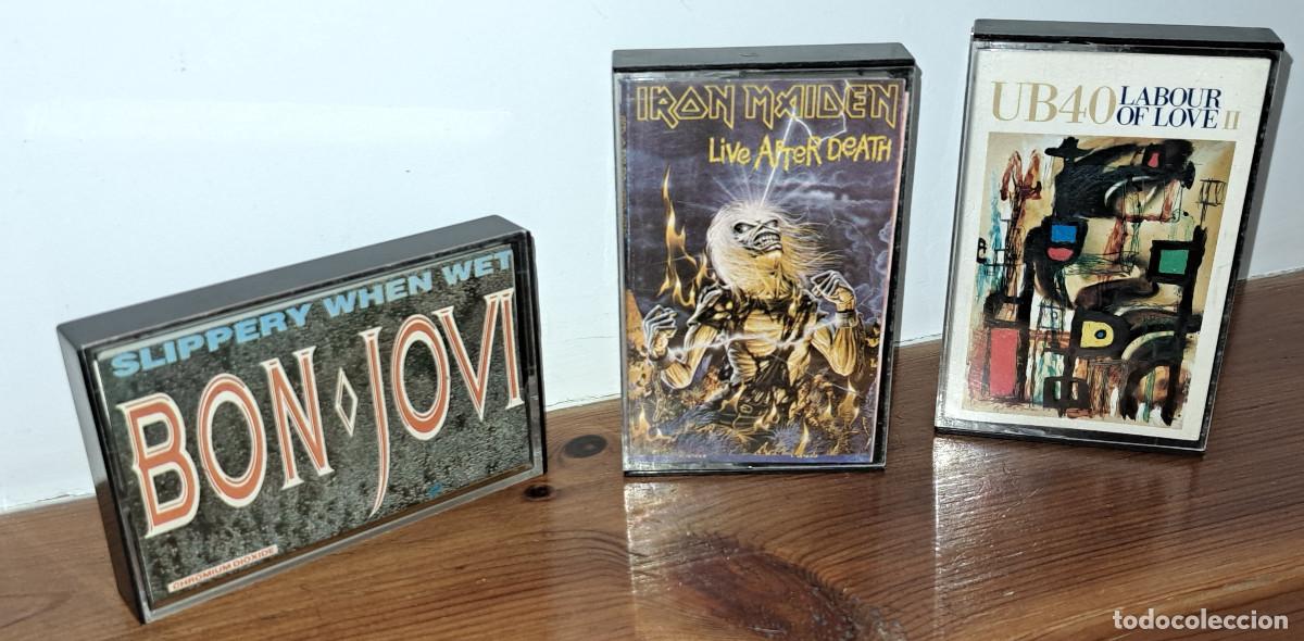 Casetes antiguos: IRON MAIDEN / BON JOVI / UB40 - LOTE DE 3 CASSETTES - A&Ntilde;OS 80