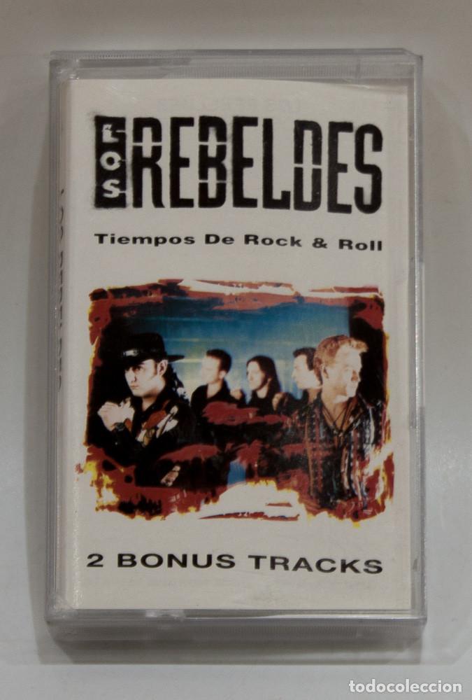 Casetes antiguos: CASETE DE LOS REBELDES. TIEMPOS DE ROCK & ROLL. 2 BONUS TRACKS.